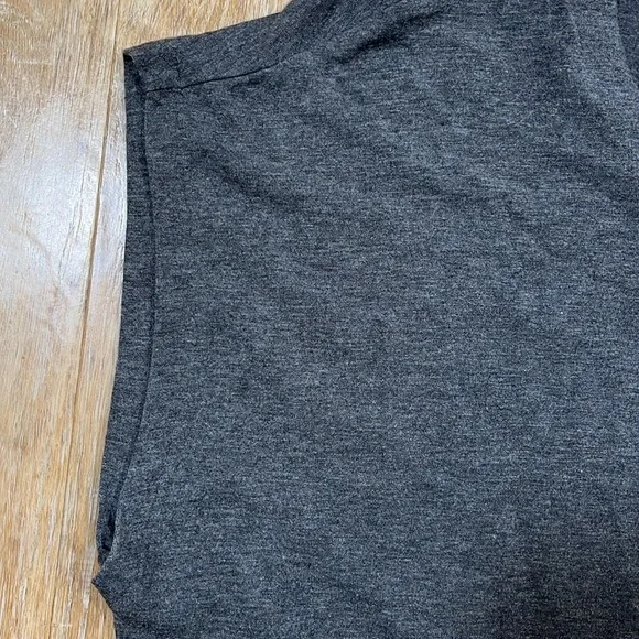Eileen Fisher Fine Jersey Cap Sleeve Gray Grey Dress Women's Medium M T-Shirt - Picture 3 of 10